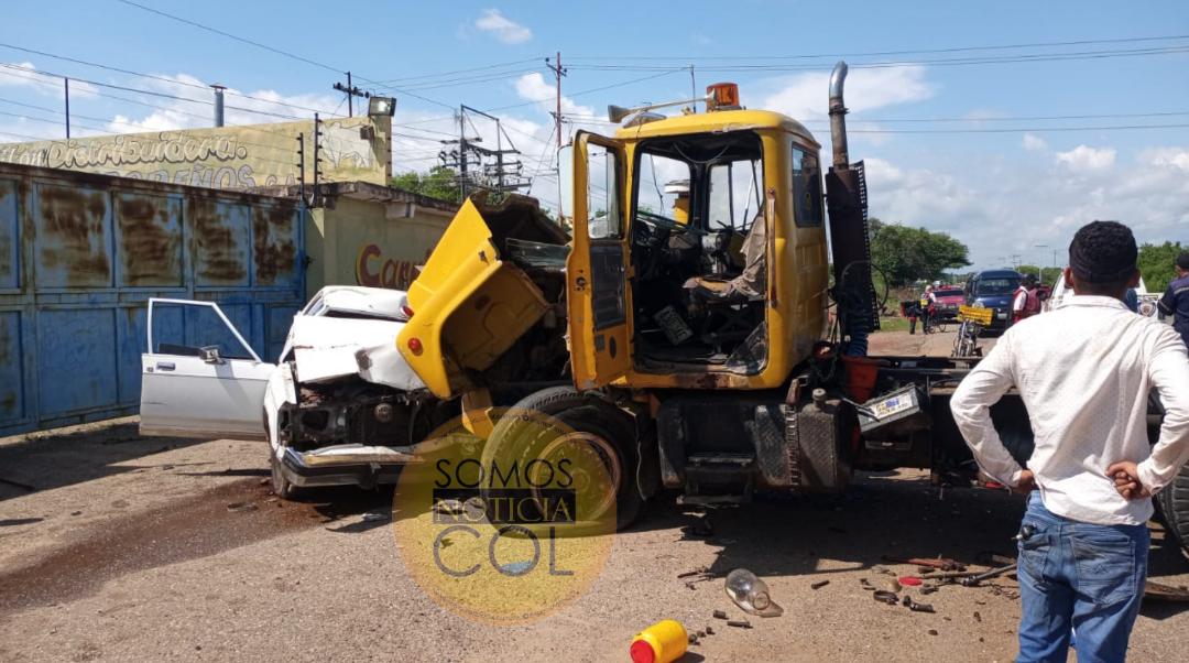 CIUDAD OJEDA Colisión entre dos vehículos en el sector El Danto del